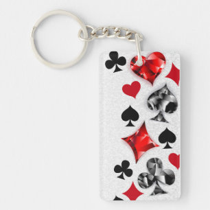 Poker Speler Gambler Spelen Kaart Suits Las Vegas Sleutelhanger