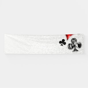 Poker Speler Gambler Spelen Kaart Suits Las Vegas Spandoek