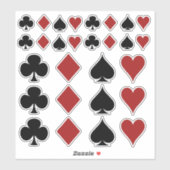 Poker Speler Gambler Spelen Kaart Suits Las Vegas Sticker (Vel)
