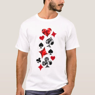 Poker Speler Gambler Spelen Kaart Suits Las Vegas T-shirt