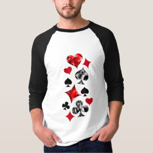 Poker Speler Gambler Spelen Kaart Suits Las Vegas T-shirt