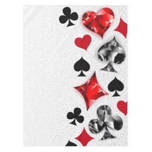 Poker Speler Gambler Spelen Kaart Suits Las Vegas Tafelkleed