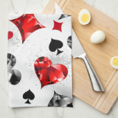 Poker Speler Gambler Spelen Kaart Suits Las Vegas Theedoek (Quarter Fold)