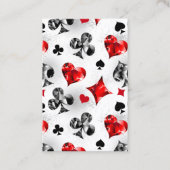 Poker Speler Gambler Spelen Kaart Suits Las Vegas Visitekaartje (Voorkant)