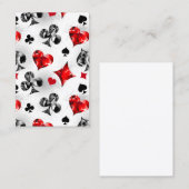 Poker Speler Gambler Spelen Kaart Suits Las Vegas Visitekaartje (Voorkant / Achterkant)