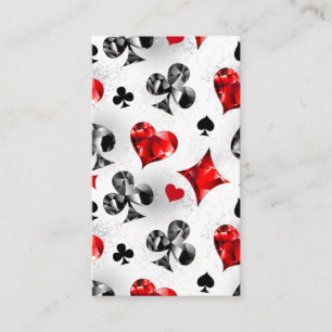 Poker Speler Gambler Spelen Kaart Suits Las Vegas Visitekaartje