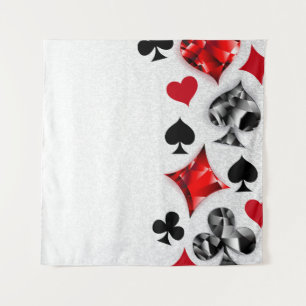 Poker Speler Gambler Spelen Kaart Suits Las Vegas Wandkleed