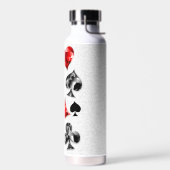 Poker Speler Gambler Spelen Kaart Suits Las Vegas Waterfles (Links)