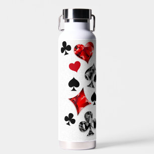 Poker Speler Gambler Spelen Kaart Suits Las Vegas Waterfles