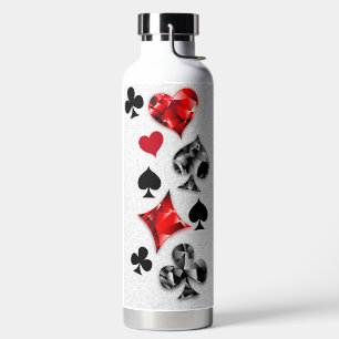 Poker Speler Gambler Spelen Kaart Suits Las Vegas Waterfles