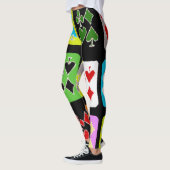 Poker speler Gestileerde Kaarten Cool Leggings (Links)