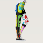 Poker speler Gestileerde Kaarten Cool Leggings (Rechts)