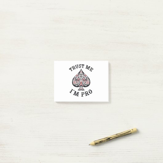 Poker Speler Grappige Quote Ontwerp Post-it® Notes (Op bureau)