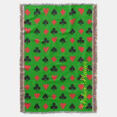 Poker Speler Kaart Suits Deken (Voorkant Verticaal)