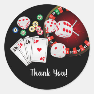 Poker Speling Kaart, casino, dank je stickers