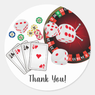 Poker Speling Kaart, casino, dank je stickers