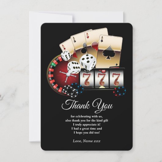 Poker Spelkaart, casino Hartelijk dank Kaart (Voorkant)