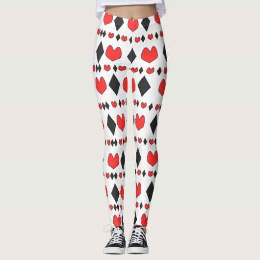 Poker spelkaarten leggings (Voorkant)
