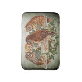 Poker Spellend Owls  Illustratie Badmat (Voorkant Verticaal)