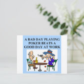 poker spelspeler briefkaart (Staand voorkant)