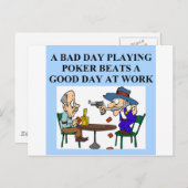 poker spelspeler briefkaart (Voorkant / Achterkant)