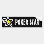 Poker Star-Bumpersticker Bumpersticker (Voorkant)