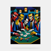 Poker Strategie Abstracte Geometrische Kunst Acryl Bord (Voorkant)