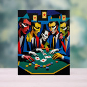 Poker Strategie Abstracte Geometrische Kunst Acryl Bord (Neutraal)