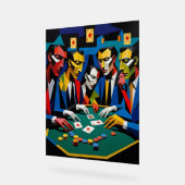 Poker Strategie Abstracte Geometrische Kunst Acryl Bord (Hoek)