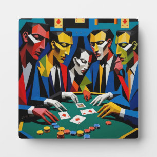 Poker Strategie Abstracte Geometrische Kunst Fotoplaat