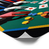 Poker Strategie Abstracte Geometrische Kunst Poster (Hoek)
