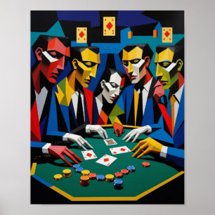 Poker Strategie Abstracte Geometrische Kunst Poster