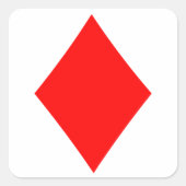 Poker Suite Diamond Vierkante Sticker (Voorkant)
