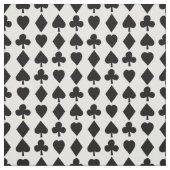 Poker Suits Black & White Poker Thleed Pattern Stof (Swatch)