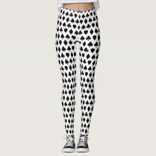 Poker Suits Pattern CUSTOM ACHTERGROUND COLOR Leggings