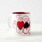 Poker Swirls Suits mok (Voorkant links)