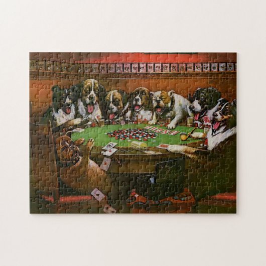 Poker Sympathie Dogs Spel Poker Coolidge 1903 Legpuzzel (Horizontaal)