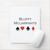 Poker T-shirts: "Bluffy Mcliarpants" Muismat (Met muis)