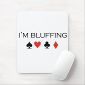 Poker T-shirts: "Ik bluf" Muismat (Met muis)