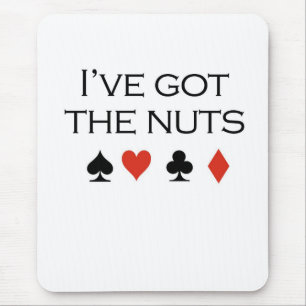 Poker T-shirts: "Ik heb noten" Muismat