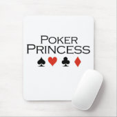 Poker T-shirts: "Poker Princess" Muismat (Met muis)