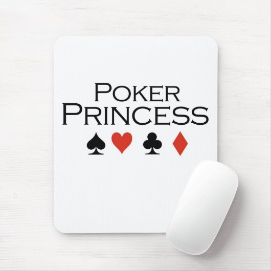 Poker T-shirts: "Poker Princess" Muismat (Met muis)