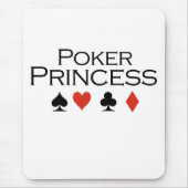 Poker T-shirts: "Poker Princess" Muismat (Voorkant)