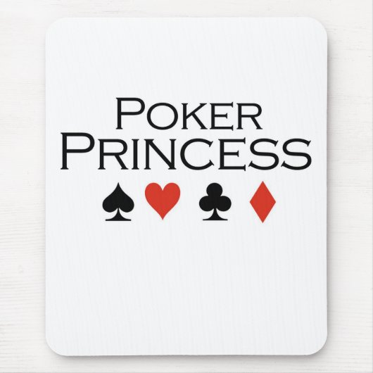 Poker T-shirts: "Poker Princess" Muismat (Voorkant)