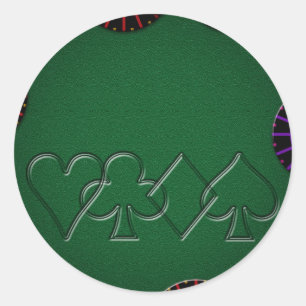 Poker Tafel Top Ronde Sticker