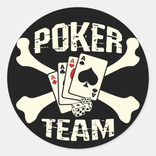 Poker Team Sticker (Voorkant)
