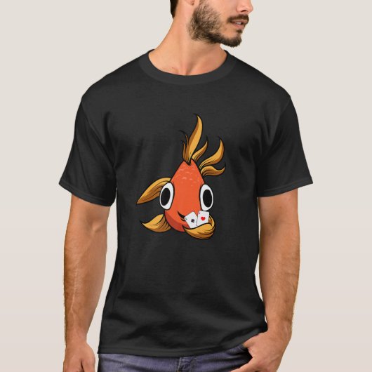 Poker Texas Hold a Fish Holding 2 Aces - Funny T-shirt (Voorkant)
