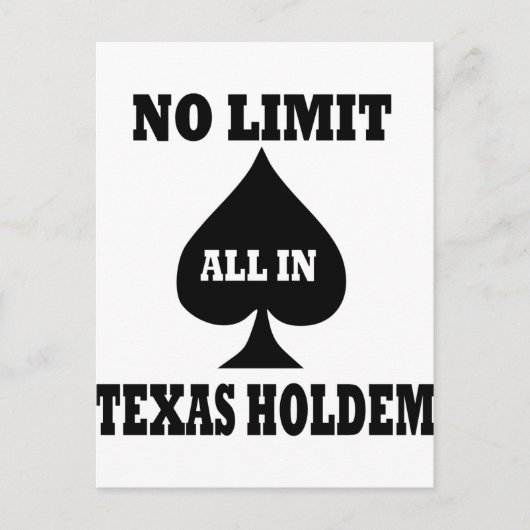 Poker - Texas Holdem Briefkaart (Voorkant)