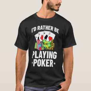 Poker Texas houdt alles vast in speler 5 T-shirt