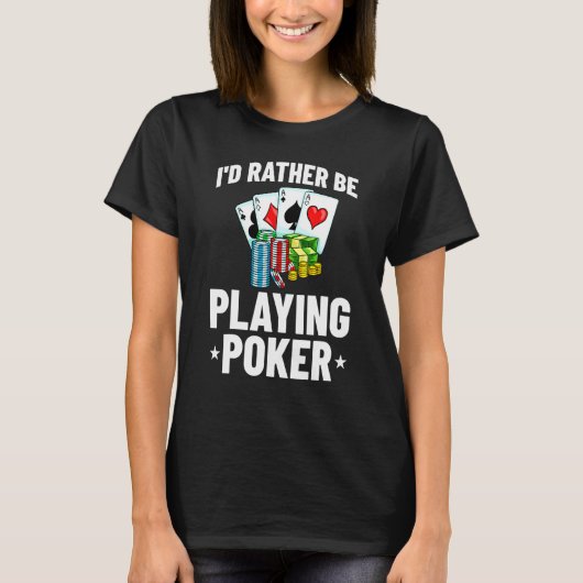 Poker Texas houdt alles vast in speler T-shirt (Voorkant)